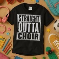 Straight Outta Choir Funny Music Singer Gift Kids T-Shirt thumb 3