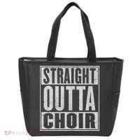 Straight Outta Choir Funny Music Singer Gift Tote Bag thumb 0