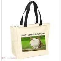 Silly Owl Cat Meme I CanT Take It Anymore Tote Bag thumb 2