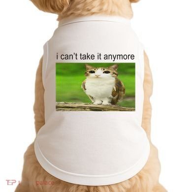 Silly Owl Cat Meme I CanT Take It Anymore Doggie Tank