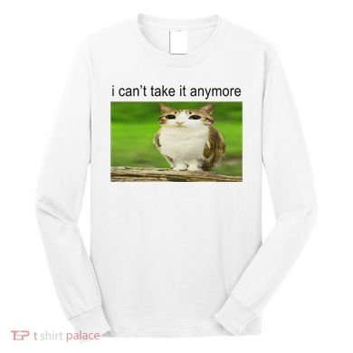 Silly Owl Cat Meme I CanT Take It Anymore Long Sleeve Shirt