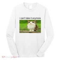 Silly Owl Cat Meme I CanT Take It Anymore Long Sleeve Shirt thumb 0