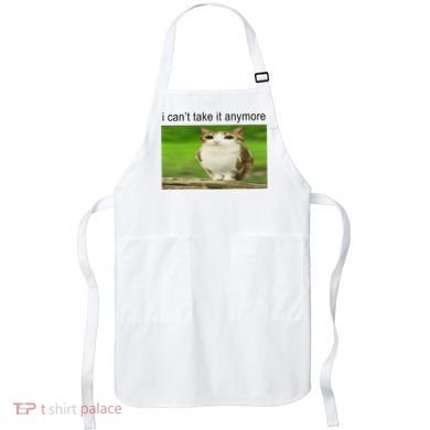 Silly Owl Cat Meme I CanT Take It Anymore Apron