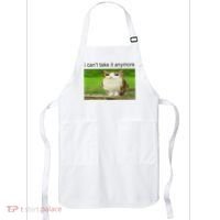 Silly Owl Cat Meme I CanT Take It Anymore Apron thumb 0