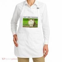 Silly Owl Cat Meme I CanT Take It Anymore Apron thumb 2
