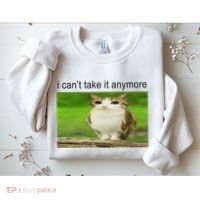 Silly Owl Cat Meme I CanT Take It Anymore Sweatshirt thumb 2