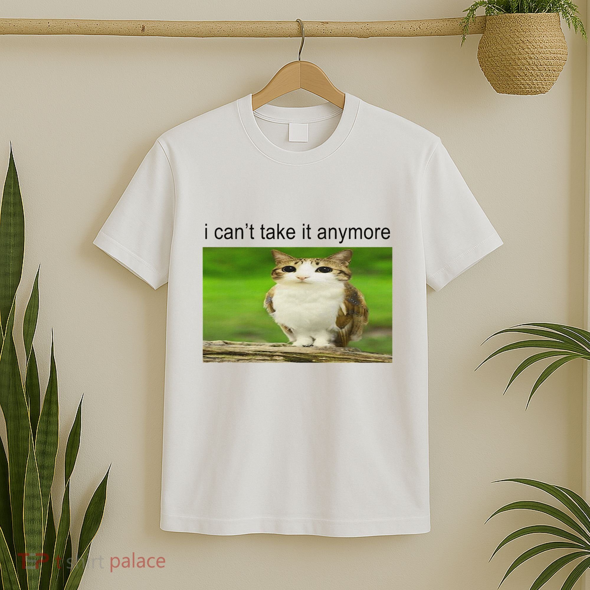 Silly Owl Cat Meme I CanT Take It Anymore T-Shirt