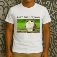 Silly Owl Cat Meme I CanT Take It Anymore T-Shirt thumb 3