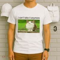 Silly Owl Cat Meme I CanT Take It Anymore T-Shirt thumb 6