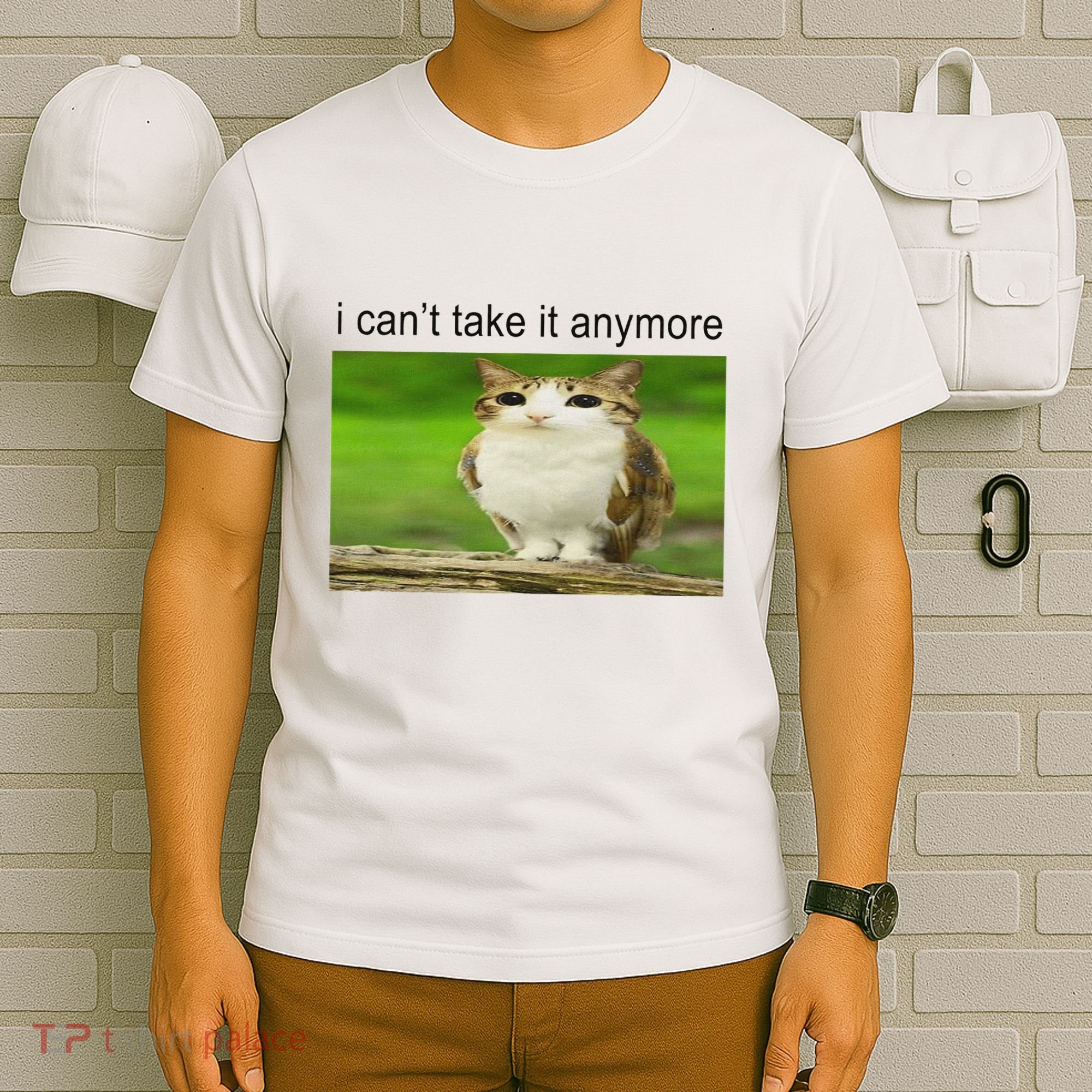 Silly Owl Cat Meme I CanT Take It Anymore T-Shirt