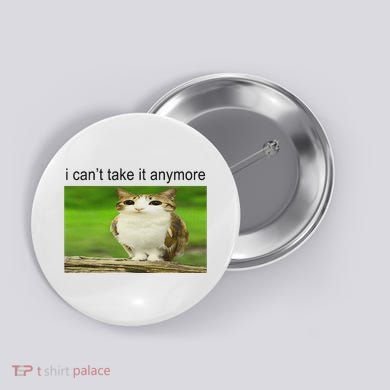 Silly Owl Cat Meme I CanT Take It Anymore Button
