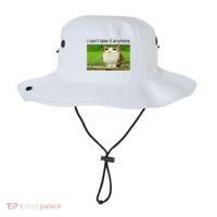 Silly Owl Cat Meme I CanT Take It Anymore Bucket Hat thumb 0