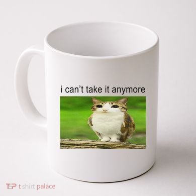 Silly Owl Cat Meme I CanT Take It Anymore Coffee Mug