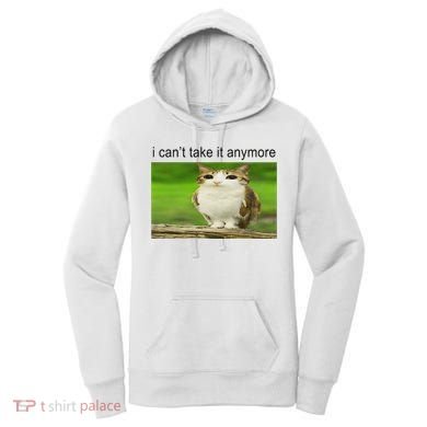Silly Owl Cat Meme I CanT Take It Anymore Women's Hoodie