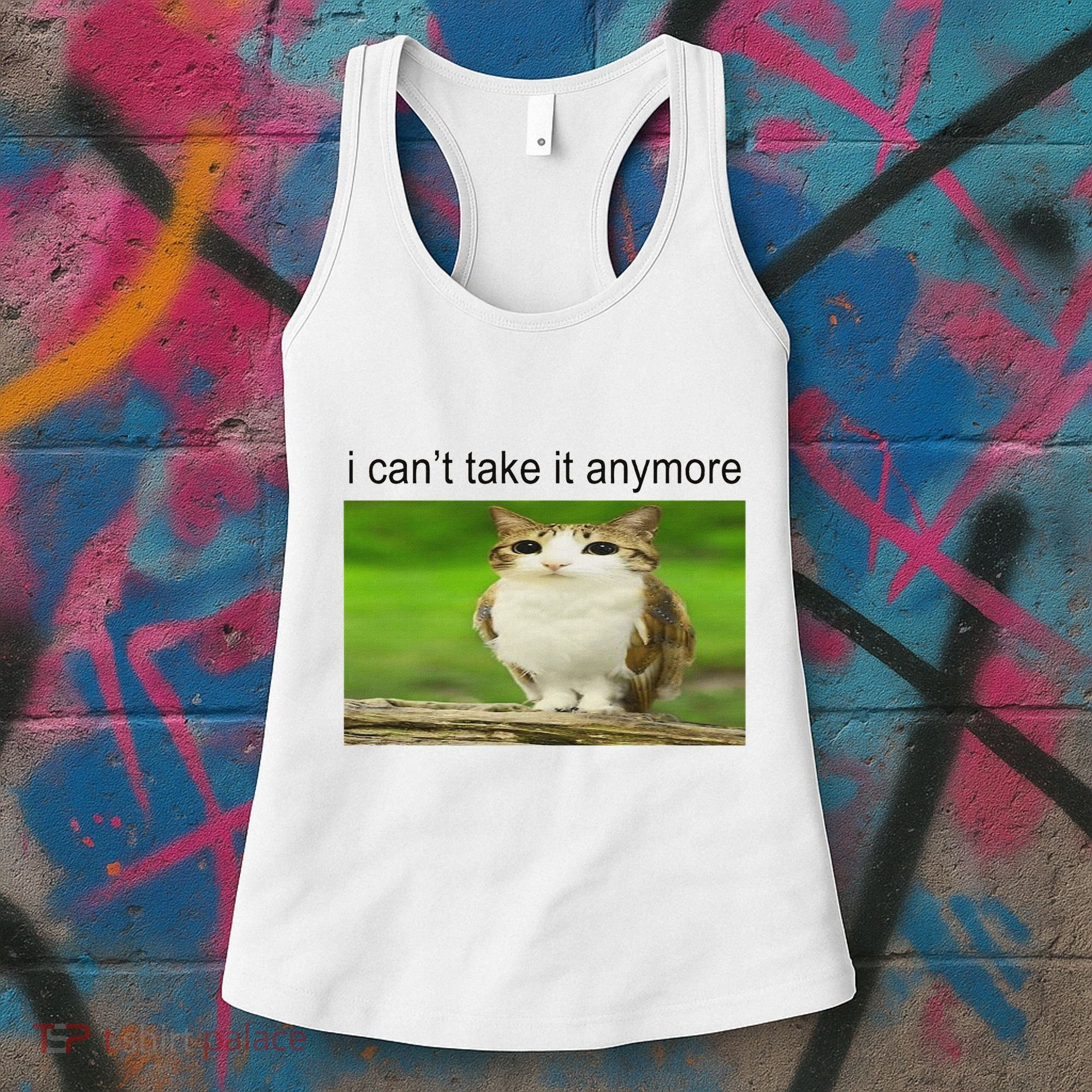 Silly Owl Cat Meme I CanT Take It Anymore Women's Tank Top