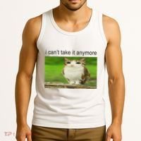 Silly Owl Cat Meme I CanT Take It Anymore Tank Top thumb 3