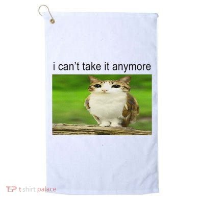 Silly Owl Cat Meme I CanT Take It Anymore Golf Towel