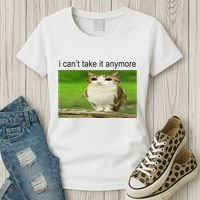 Silly Owl Cat Meme I CanT Take It Anymore Women's T-Shirt thumb 3