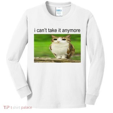 Silly Owl Cat Meme I CanT Take It Anymore Kids Long Sleeve Shirt