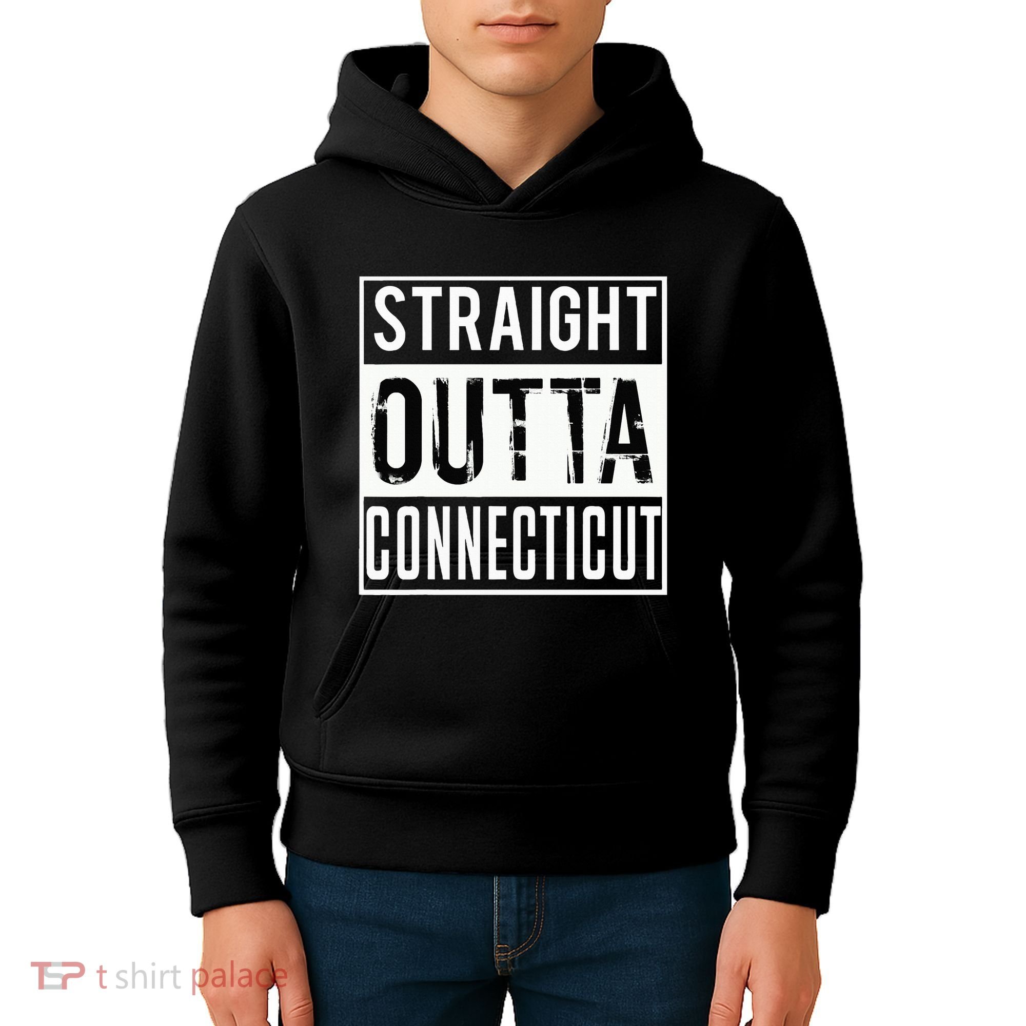 Straight Outta Connecticut Connecticut Kids Hoodie