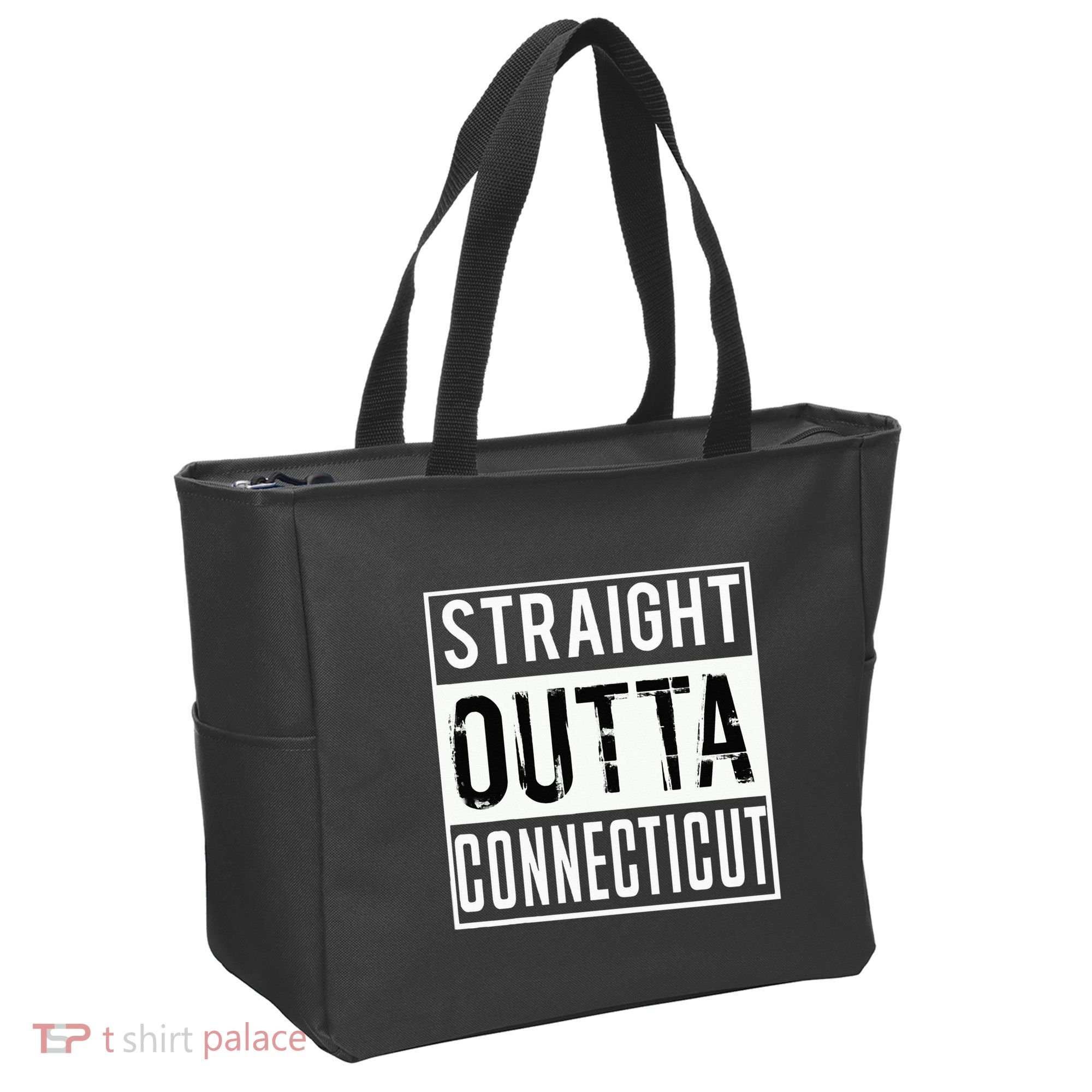 Straight Outta Connecticut Connecticut Tote Bag