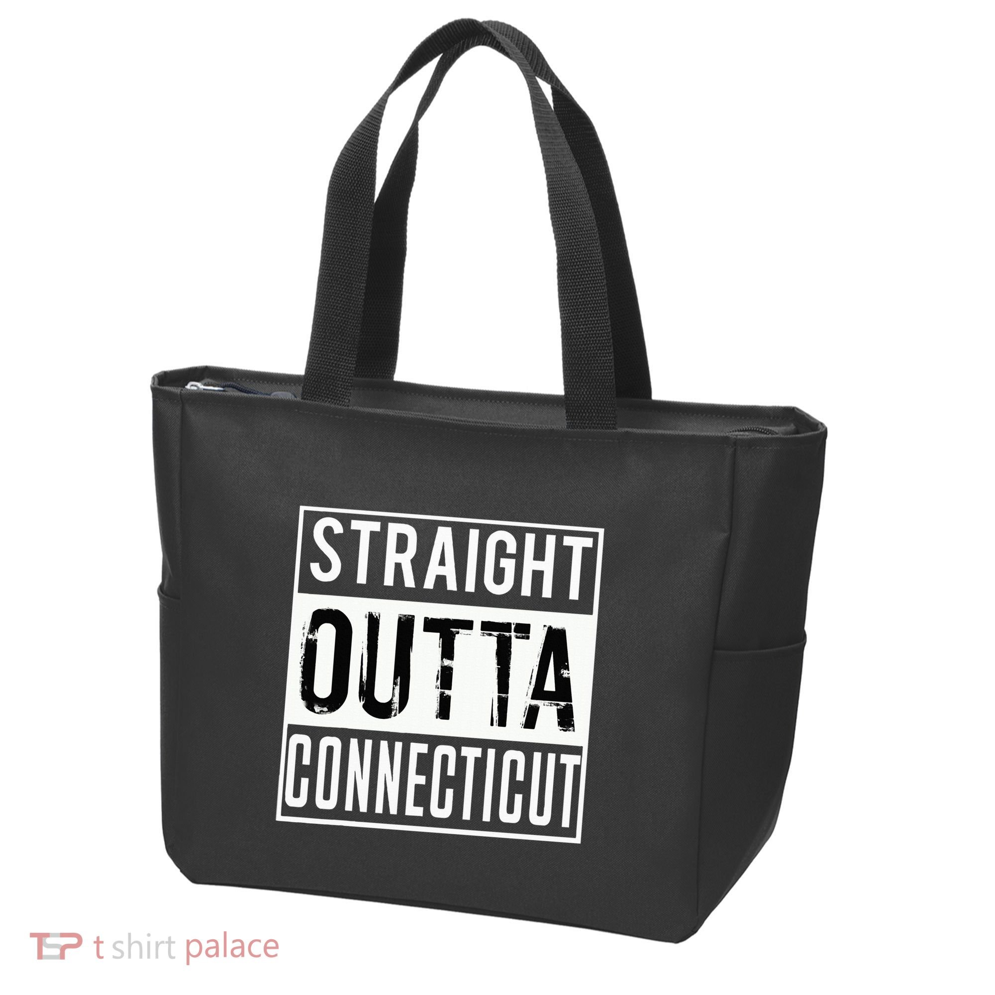 Straight Outta Connecticut Connecticut Tote Bag