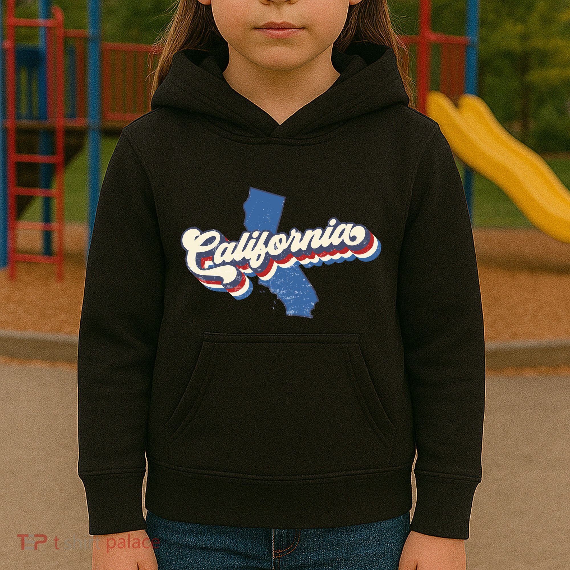 State Of California Retro Logo Kids Hoodie