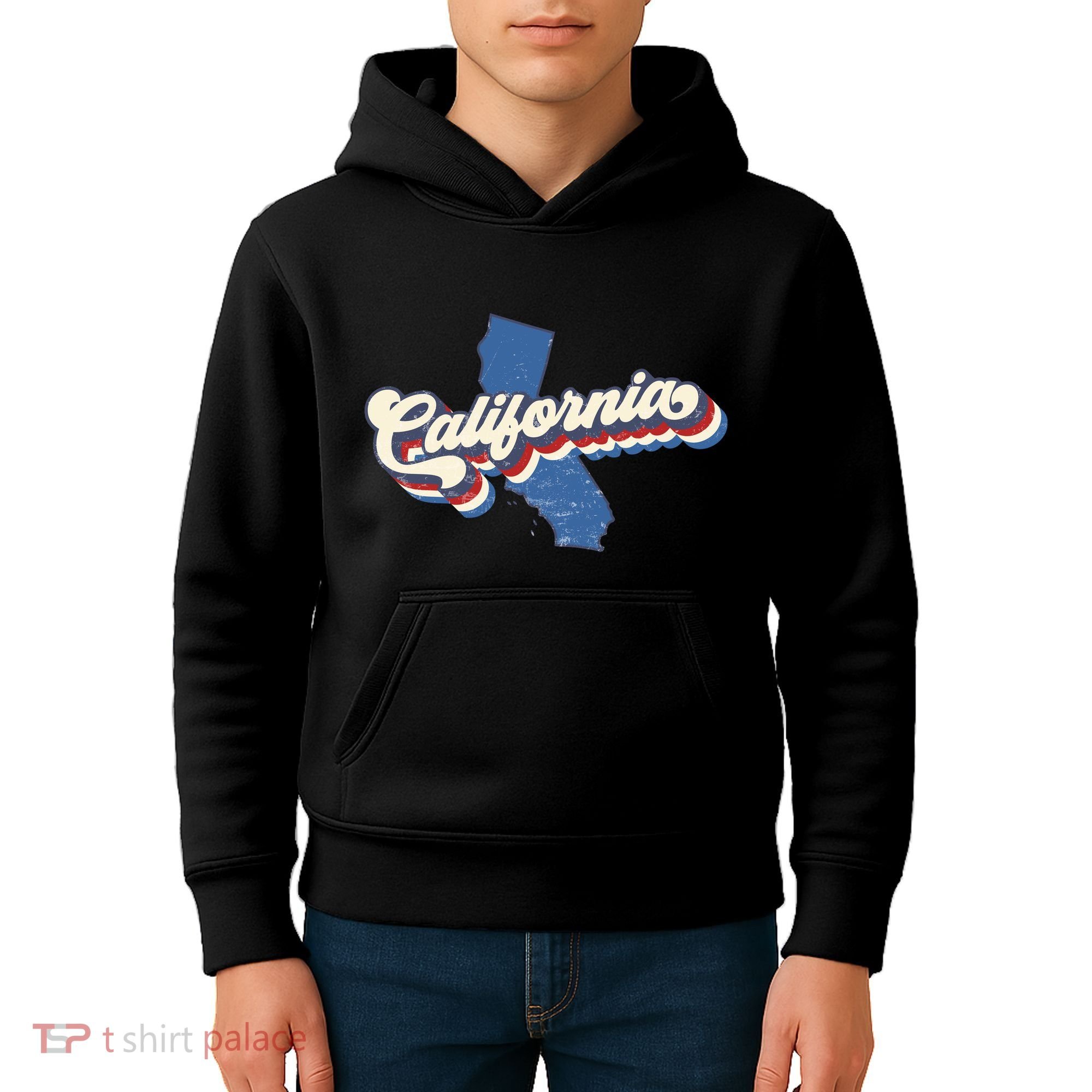 State Of California Retro Logo Kids Hoodie