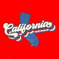 State Of California Retro Logo Santa Hat thumb 1