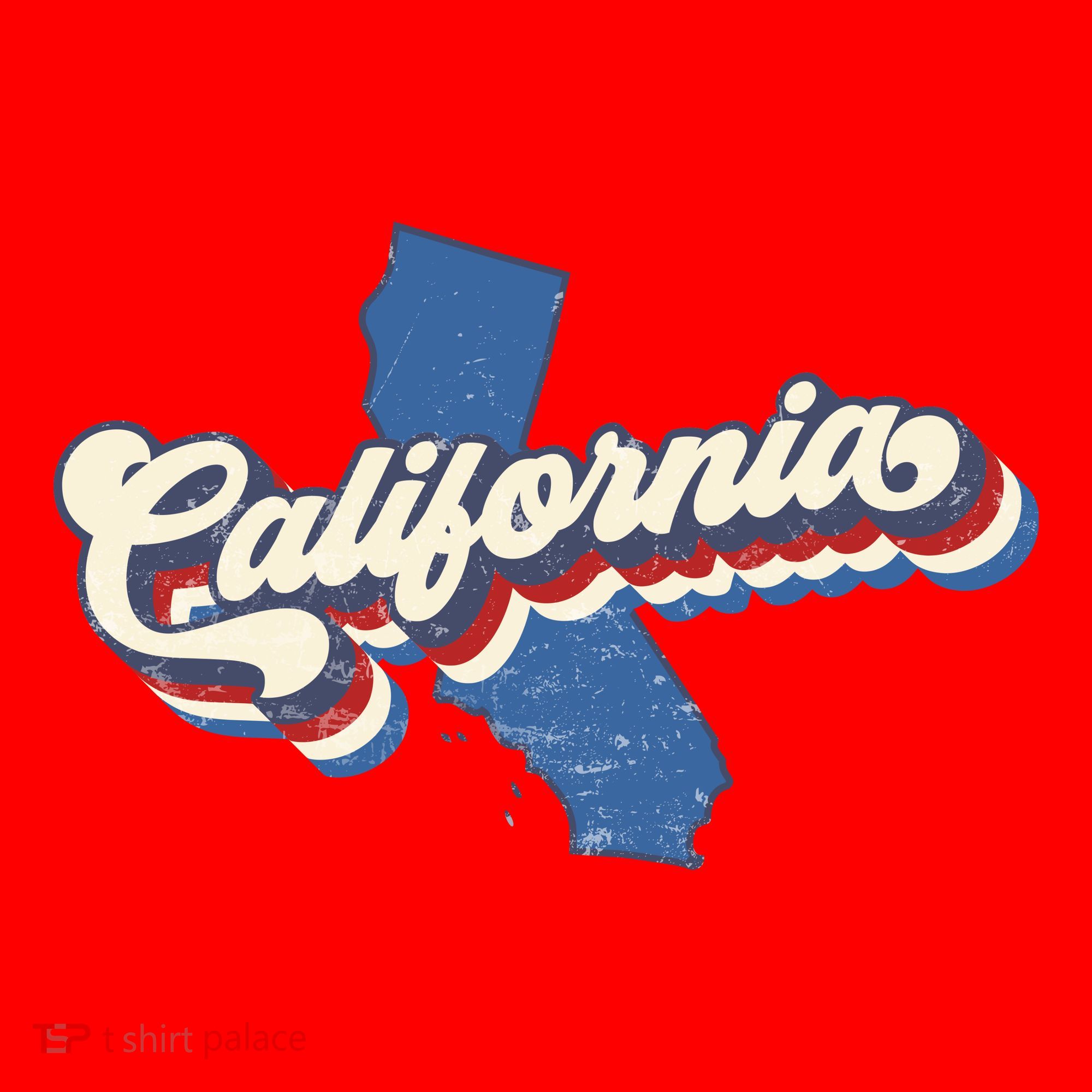 State Of California Retro Logo Santa Hat