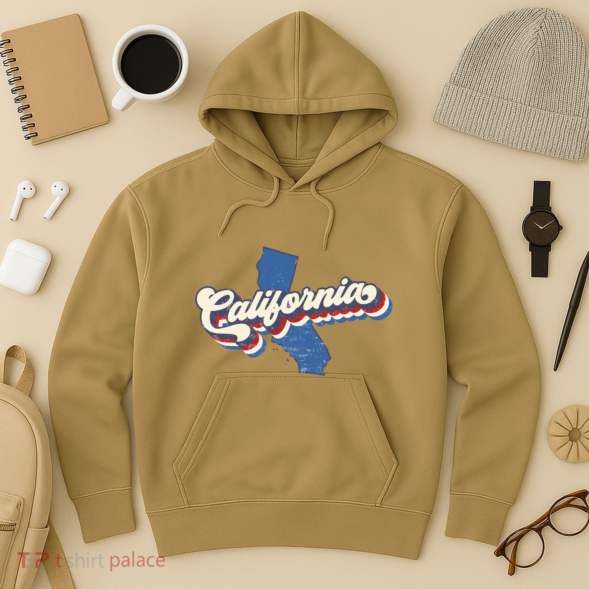 State Of California Retro Logo Hoodie