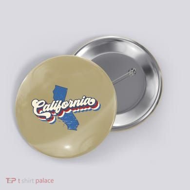 State Of California Retro Logo Button