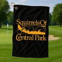 Squirrels Of Central Park Golf Towel thumb 1