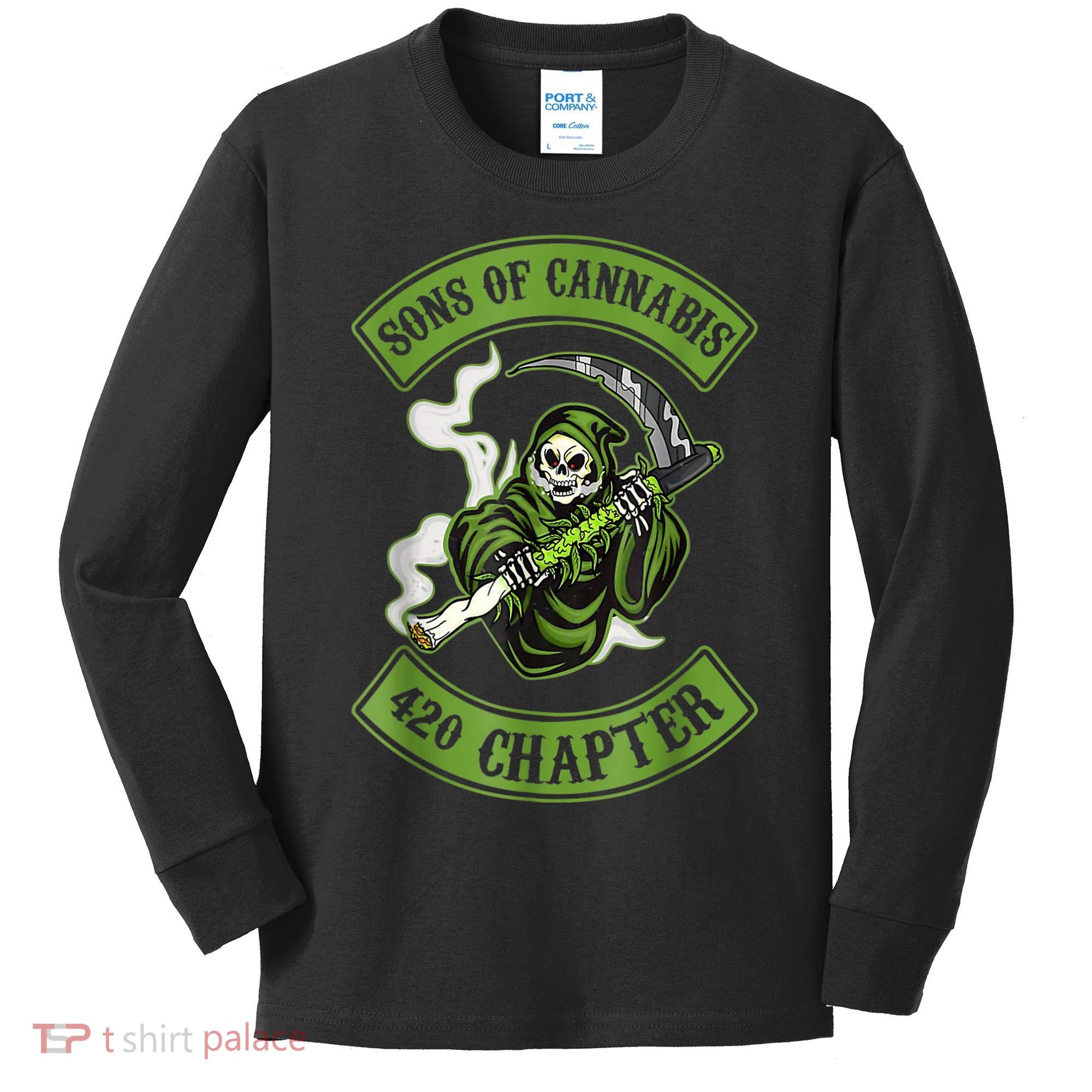 Sons Of Cannabis 420 Chapter Kids Long Sleeve Shirt