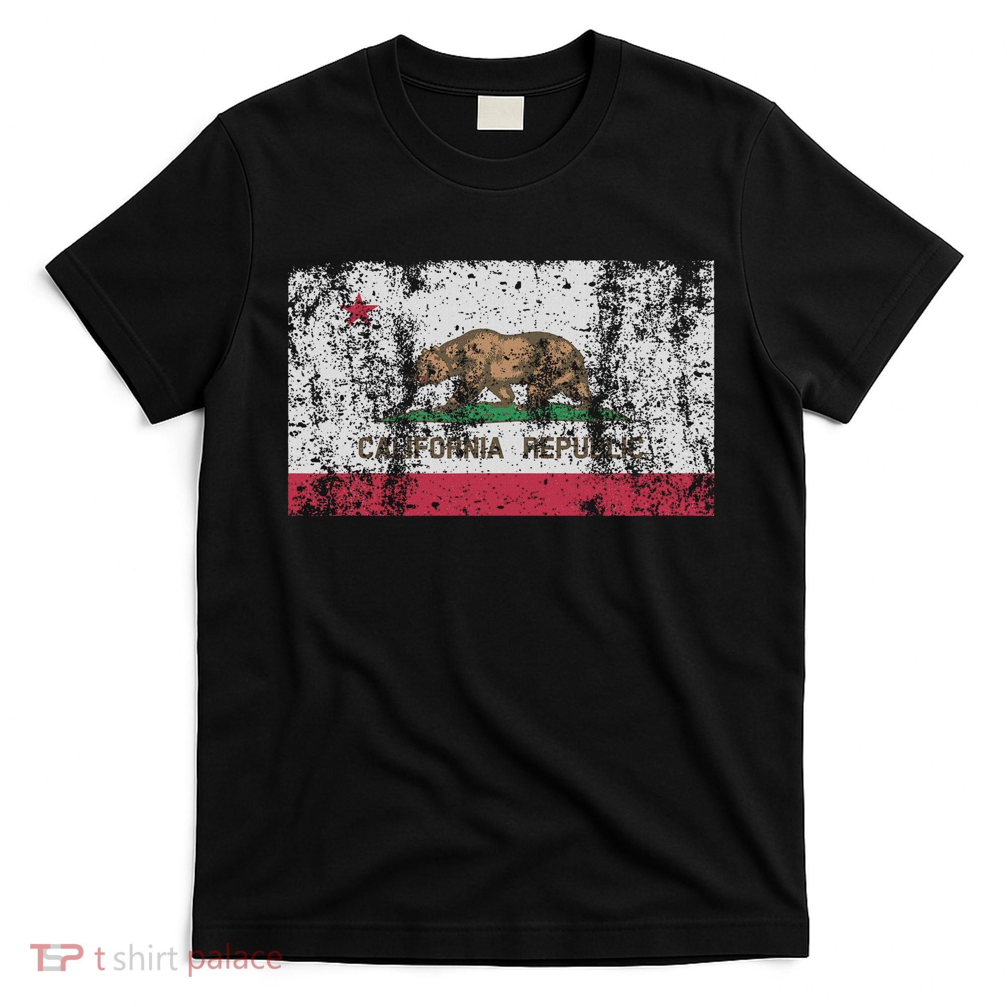 State Of California Flag Vintage Distressed Retro Gift T-Shirt
