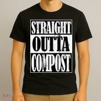Straight Outta Compost Funny Garden Homestead Composting T-Shirt thumb 3