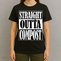 Straight Outta Compost Funny Garden Homestead Composting T-Shirt thumb 4