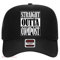 Straight Outta Compost Funny Garden Homestead Composting Hat thumb 0