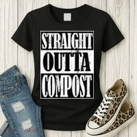 Straight Outta Compost Funny Garden Homestead Composting Women's T-Shirt thumb 3