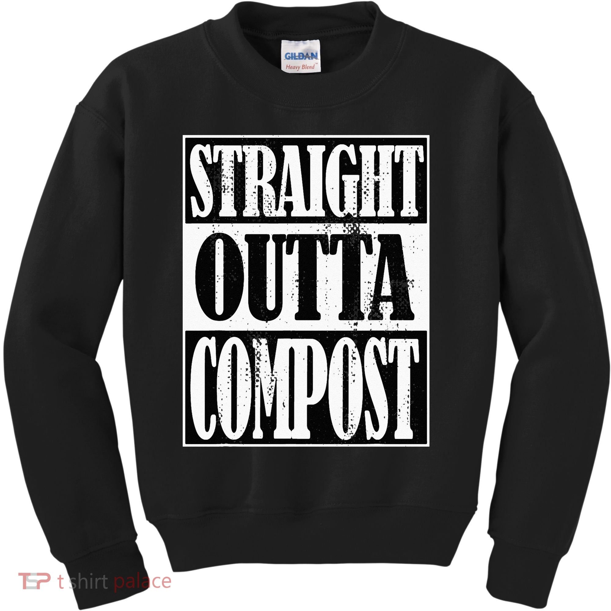 Straight Outta Compost Funny Garden Homestead Composting Kids Sweatshirt