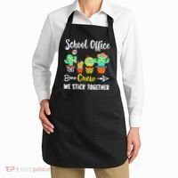 School Office Crew We Stick Together Funny Cactus Apron thumb 2