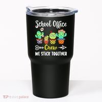 School Office Crew We Stick Together Funny Cactus Tumbler thumb 0