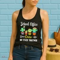 School Office Crew We Stick Together Funny Cactus Women's Tank Top thumb 2