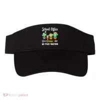 School Office Crew We Stick Together Funny Cactus Visor thumb 0