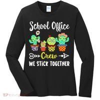 School Office Crew We Stick Together Funny Cactus Women's Long Sleeve Shirt thumb 0