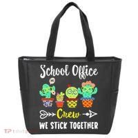 School Office Crew We Stick Together Funny Cactus Tote Bag thumb 0