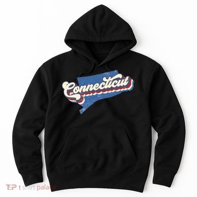 State Of Connecticut Retro Logo Hoodie