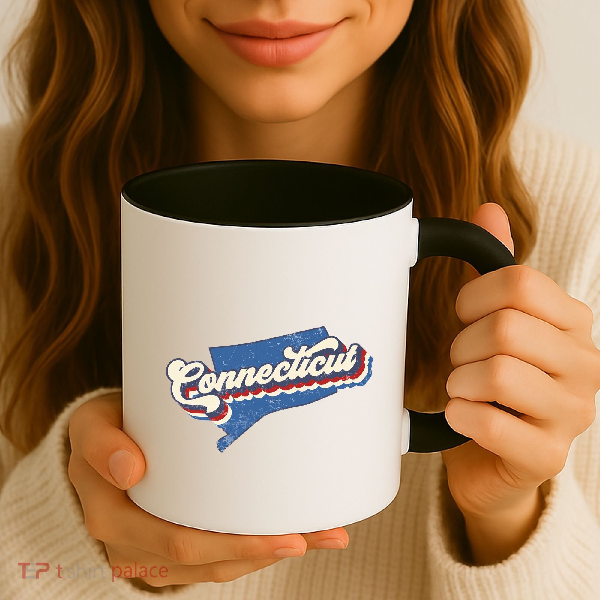 State Of Connecticut Retro Logo Coffee Mug