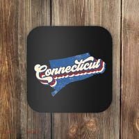 State Of Connecticut Retro Logo Coaster thumb 0