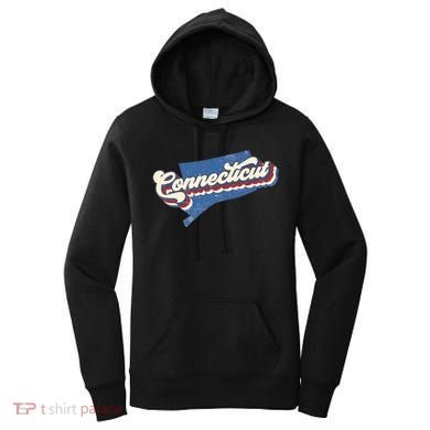 State Of Connecticut Retro Logo Women's Hoodie